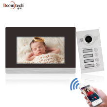 Bcomtech Smart TCP/IP SIP système d&#39;interphone vidéo 6 sonnette d&#39;appartement